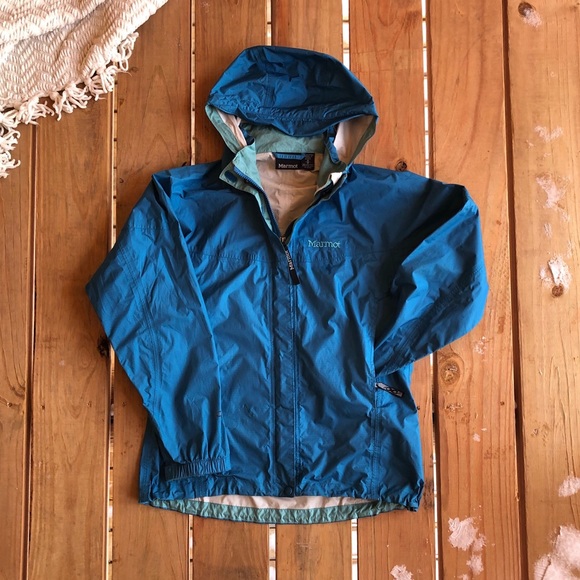 Marmot Jackets & Blazers - Marmot PreCip Rain Jacket, blue/teal Size Med.